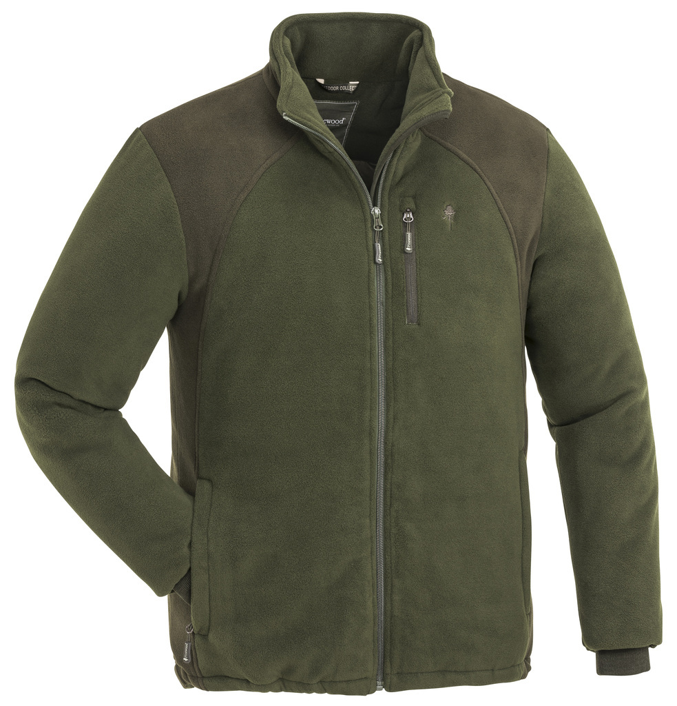 Pinewood Harrie winddicht Fleece Jas/Vest Heren (724) Groen/Suede - ActieveHonden.com